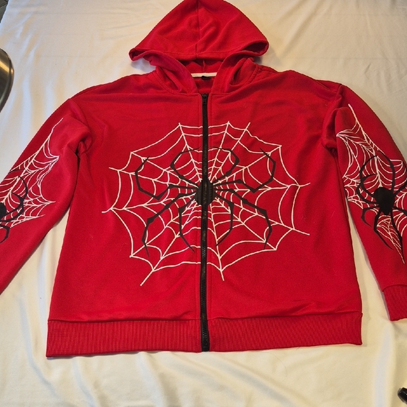 SHEIN Other - Spider Web Hoodie Sweatshirt